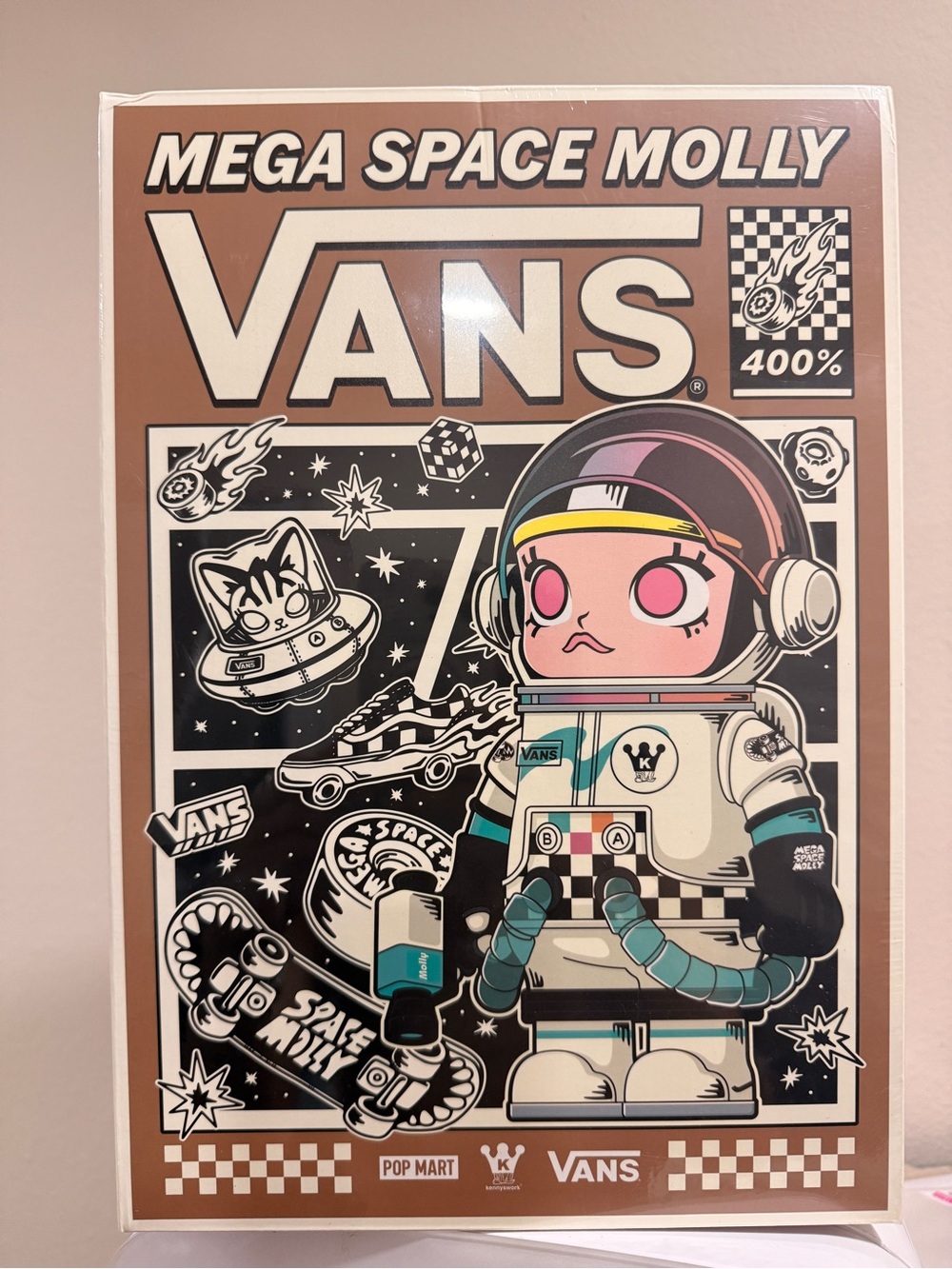 (SEALED) Vans Mega Space Molly Poster – Brown, Pink & Black 400%
